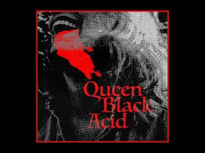 Her black and red deisgn glitch graphic design halftone