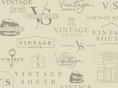 Vintage South brand identity branding design illustration logo nashville ux web web design