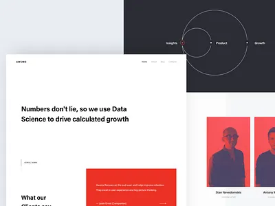 Awsmd new landing page agency clean gallery header homepage design landing page minimal porfolio process studio ui