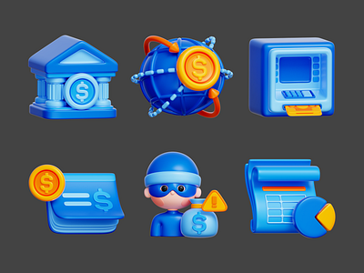 Banking 3d 3dicon bankingicons finance fintech moneymanagement