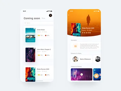 Movie concept movie app ui