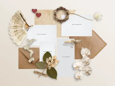 Vintage/POP Mockup Scene Generator design graphic design invitation mockup scene wedding
