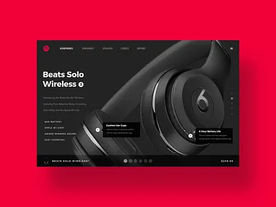 Beats UI beats beats by dre dailyui design challenge illustration minimal modern simple ui ui design ui designer user interface ux design web design