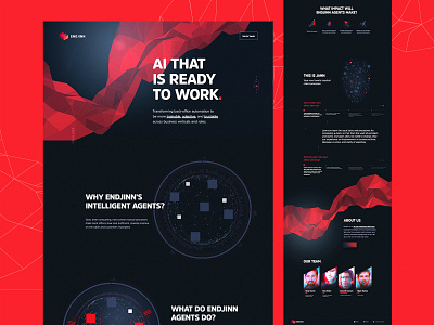 Endjinn Full Website ai artificial artificial intelligence endjinn homepage landing page one page site ui ux web website