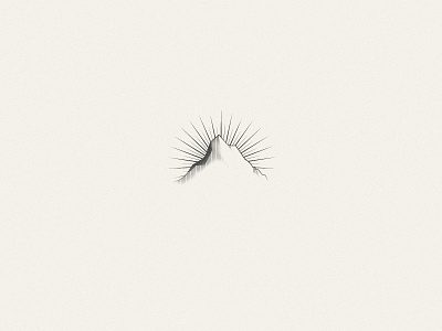 Mount aura design glow grain halo illustration letterpress mount mountain print shine vector