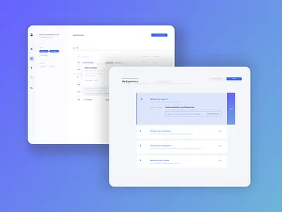 brand new build builder delightful enterprise gradient minimal personalization product saas setup steps tag ux