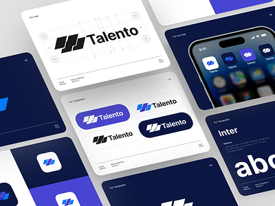 Brand Logo Talento ✨ blue logo brand brand design brand guideline branding card logo logo design logo designer logo s logodesign mark mockup modern logo s logo visual identity