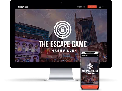 The Escape Game brand identity branding logo nashville web web design