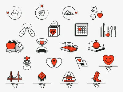 Chewse icons austin catering chewse food fork heart los angeles pizza san francisco silicon valley spoon