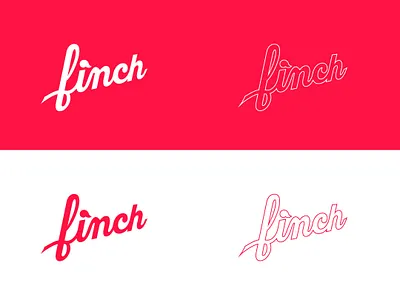 finch Wordmark - Finished in color and outline apparel badge branding clothing design flat icon illustration logo typography vector