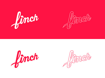 finch Wordmark - Finished in color and outline apparel badge branding clothing design flat icon illustration logo typography vector