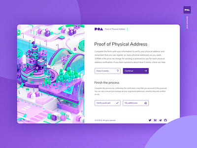 Poa Proof Of Physical Address 3d 3d animation address app app branding bitcoin blockchain clean clean app dapp ethereum icon poa shadow ui