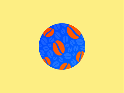 Drip Coaster bean burnt orange coaster cobalt coffee coffee bean lemon minimal rebound