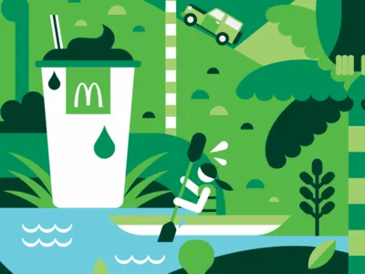 McDonalds Summer campaign art graphics illustration www.gregstraightshop.com