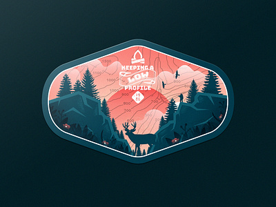 Deardeer animal art badge design design drawing forest graphic design hunters icon illustration illustrator outdoor photoshop sunset ui vector