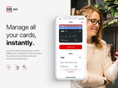 Cards screen of MBway App - Revamped concept ad app app concept branding fintech ios payments product ui ui ux