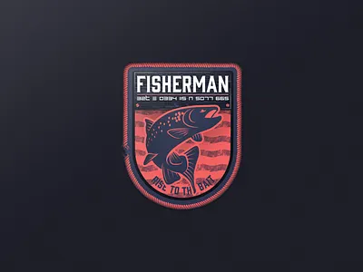Fisherman animal art badge design drawing fish graphic design great outdoors icon illustration illustrator outdoor photoshop vector