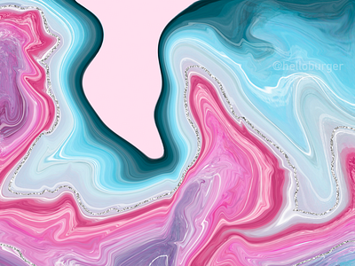 Agate Marbled Glitter abstract agate blue bold bright design feminine fun glitter illustration marble pink