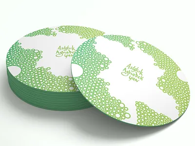 Lime Coaster bubble coaster graphic design green lime
