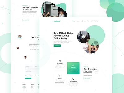Digital Agency - Web Design agency agency best design color creative design creative agency digital marketing digital marketing agency dribbbble illustration landing page landing page concept presentation psd design psd template template template design typography ui ui ux design uiux designer