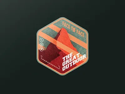 Face2Face badge design drawing graphic design great outdoors icon illustration illustrator mountain outdoor photoshop vector