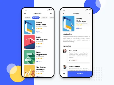 Book Reading App app book design read sketch ui