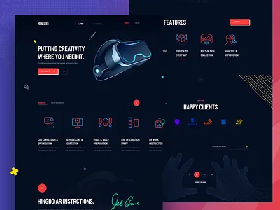 AI / VR / AR Platform & Service Provider Website ai ar artificial intelligence virtual reality vr