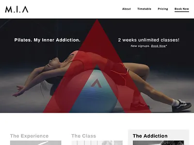 M.I.A Pilates (Live Build in Progress) squarespace ui ui design