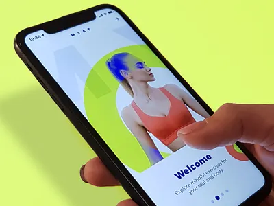 Onboarding screen for fitness app body excercise fitness girl nails onboarding flow overlay scrollbar welcome page