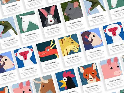 Geometric animal geometric animal zodiac 插图