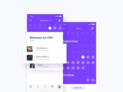 Gamefeed 2.0 - Calendar calendar feed game app game feed news rss tonik