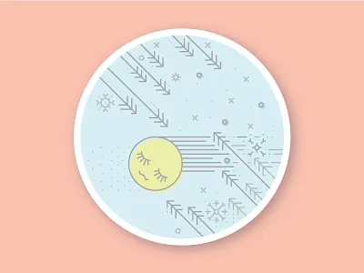 Sweet dreams coaster illustration lines