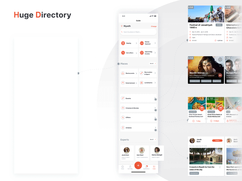 Wadini Guide animation design guide app ios mobile app motion ui