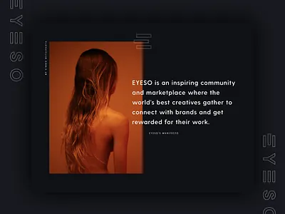 EYESO - marketplace for photographers black branding clean dark design logo marketplace minimal photo photo app photographer photography photography app stock photos typography ui user interface ux webdesign website