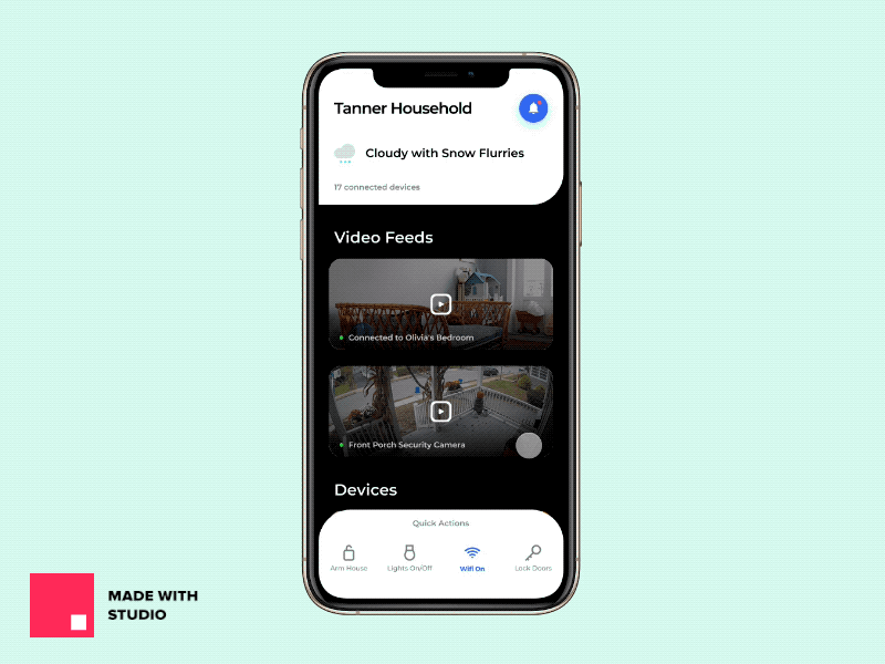 UI Challenge 008 | Smart Home Concept interaction interaction animation interaction design interaction designer invision invision studio invisionstudio ixd nest smart home smarthome uiux ux design ux designer ux ui visual design
