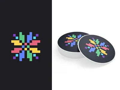 Romanian roots 8bit coaster pattern pixelart retro romanian romanian pattern