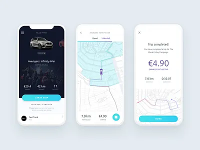 A billboard on the run advertising campaign clean maps mobile app route uber