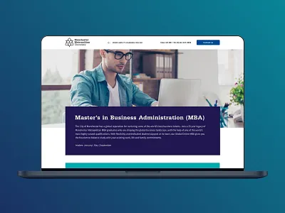 Manchester Metropolitan online course page landing page microsite ui design ui ux ui ux design ux design
