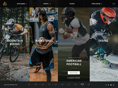 Sports Score & Information Portal Website american football basketball branding design designer flat inspiration mountain biking nfl skiing sporting sports typography ui ui design ux ux design web design webdesign website