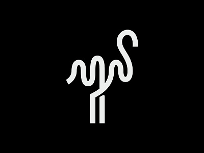 Flamingo Wave animal animals bird logo birds branding design filippos pente flamingo icon illustration lines logo mark minimal minimalism minimalistic mistershot stork symbol waves