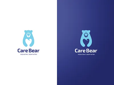 Logo Concept for a Pediatric Dentistry bear brand branding care children dentist dentistry exploration logo logo design negative space pediatric symbol tooth vector