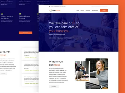 IT Site brand clean design freelance freelancer homepage oklahoma one page site tech tulsa ui ux visual design web website wireframe