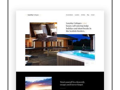 Lazyday Cottages Web Design adobe booking branding cottage design digital design figma graphic design hotel interface lodge ui ui design ux ux design web web design website