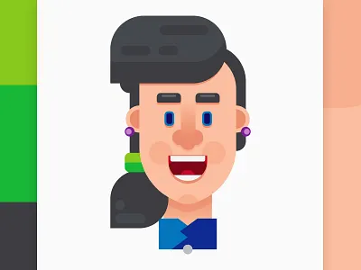 Happy State of Mind design flat happy illustration laugh persoma profile vector woman