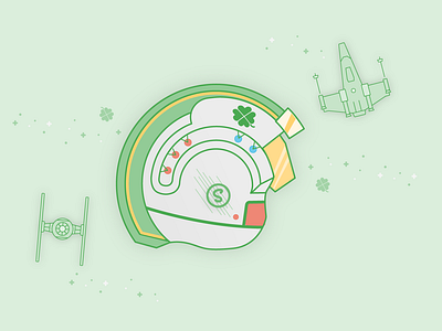 Sigstr Inspired Rebel Pilot Helmet a wing fighter a wing helmet empire strikes back fighter jet glitter green app outerspace rebel pilot shamrock sigstr space star wars star wars helmet starfighter