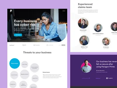 Cyber Insurance Landing Page cyber digital insurance it company landing page london ui ui design ux ux design web design