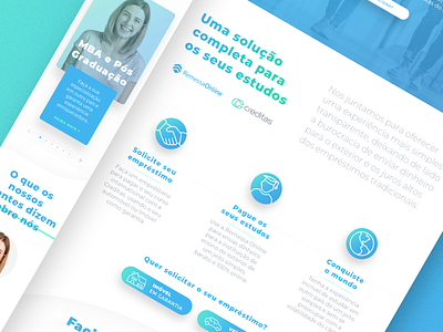 Remessa Online + Creditas Landing Page branding creditas design flat gradient gradient color gradient design landing page landing page concept remessa online ui vector