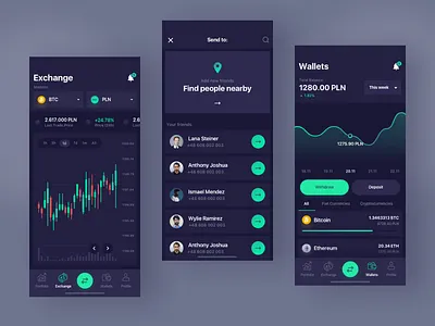 Coinquista - Mobile App 10clouds bitcoin coinquista cryptocurrency cryptocurrency app ethereum exchange ios ios app mobile app payment send wallets