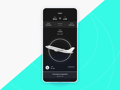 Booking Flight UI affinity airfare airplane app booking dark design flat flight mobile product ticket travel trip ui ux web