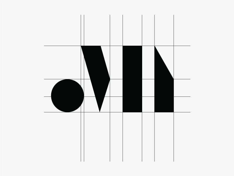 Abstract MH/MI logotype animation branding design flat icon illustration lettering logo type typography ux vector